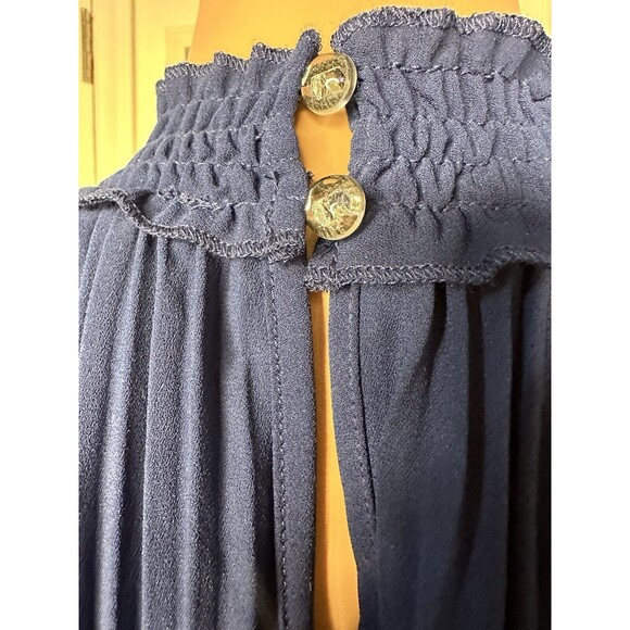 NWOT Blue Pleated Halter Medium - Picture 10 of 11